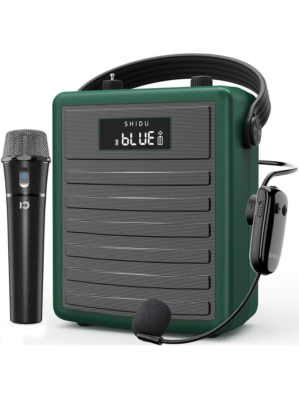 40W Wireless Voice Amplifier with Dual Microphones, Waterproof, Portable